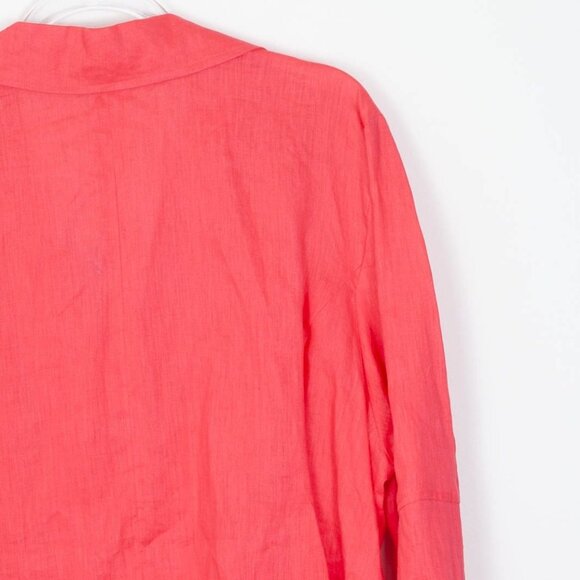 NWT Dress Barn Womens Button Down Linen Shirt Size‎ 22/24 3X Roll Tab Sleeves - Picture 8 of 8